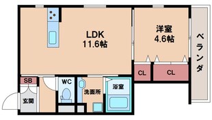 ル・ソレイユ寺田町Ⅱの物件間取画像